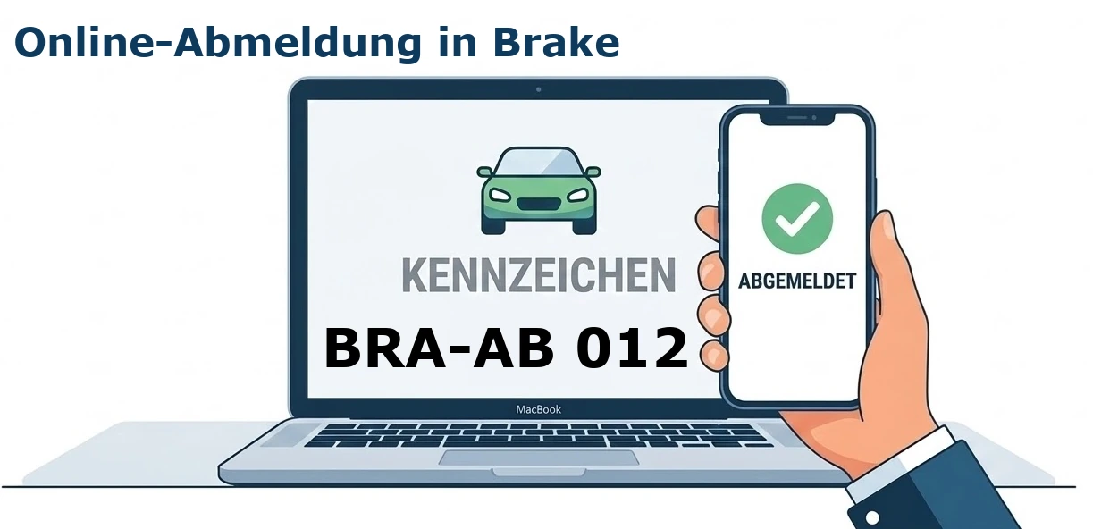 Digitale Außerbetriebsetzung von Fahrzeugen aller Art – ob PKW, LKW oder Motorrad – in Brake.