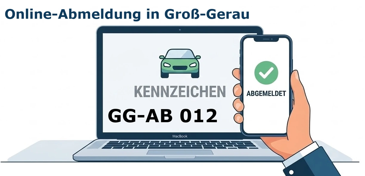 Digitale Außerbetriebsetzung von Fahrzeugen aller Art – ob PKW, LKW oder Motorrad – in Groß-Gerau.