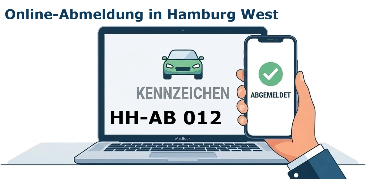 Online-Abmeldung in Hamburg West durchführen.