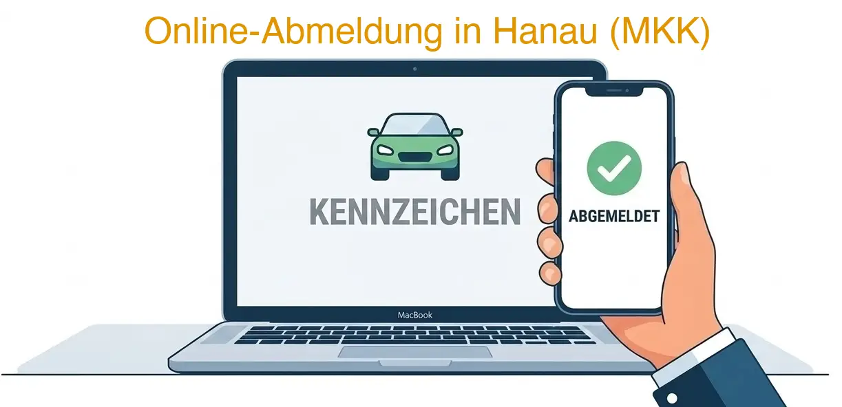 Digitale Außerbetriebsetzung von Fahrzeugen aller Art – ob PKW, LKW oder Motorrad – in Hanau (MKK).