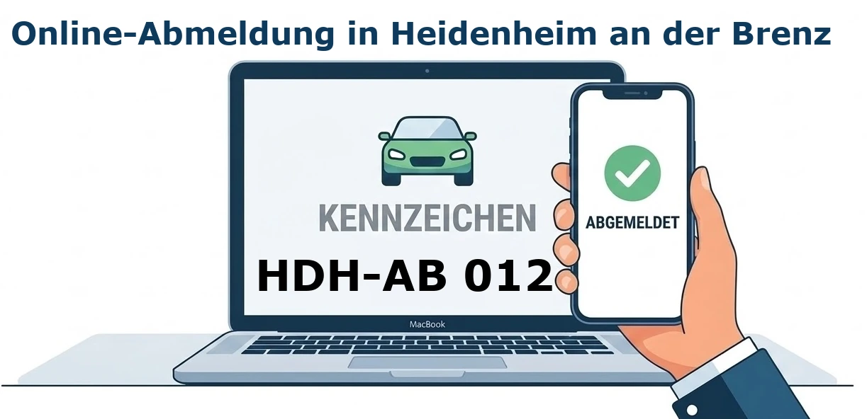 Digitale Außerbetriebsetzung von Fahrzeugen aller Art – ob PKW, LKW oder Motorrad – in Heidenheim an der Brenz.