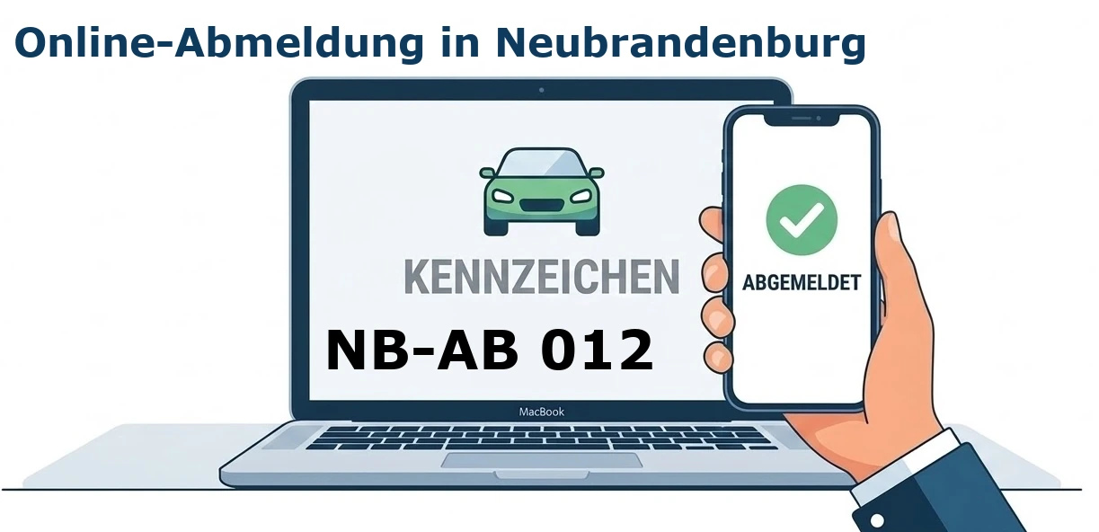 Digitale Außerbetriebsetzung von Fahrzeugen aller Art – ob PKW, LKW oder Motorrad – in Neubrandenburg.