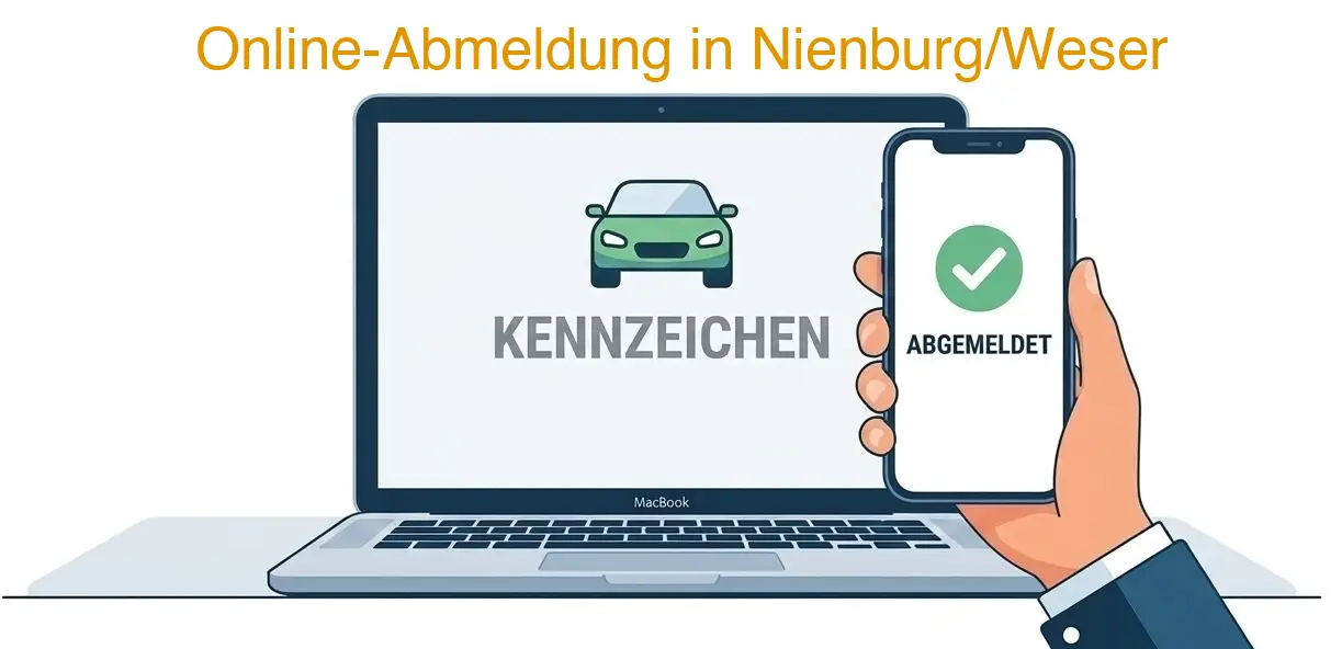Digitale Außerbetriebsetzung von Fahrzeugen aller Art – ob PKW, LKW oder Motorrad – in Nienburg/Weser.