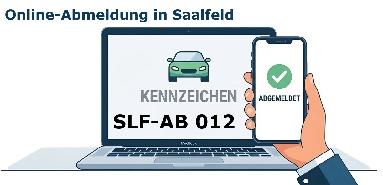 Digitale Außerbetriebsetzung von Fahrzeugen aller Art – ob PKW, LKW oder Motorrad – in Saalfeld.