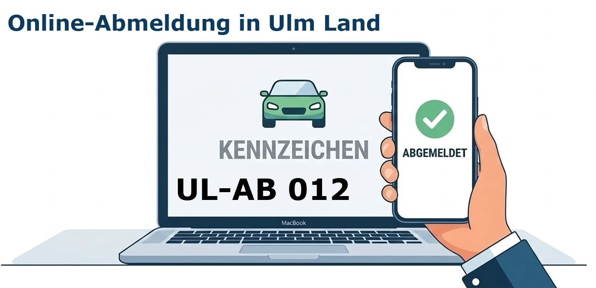 Digitale Außerbetriebsetzung von Fahrzeugen aller Art – ob PKW, LKW oder Motorrad – in Ulm (Land).