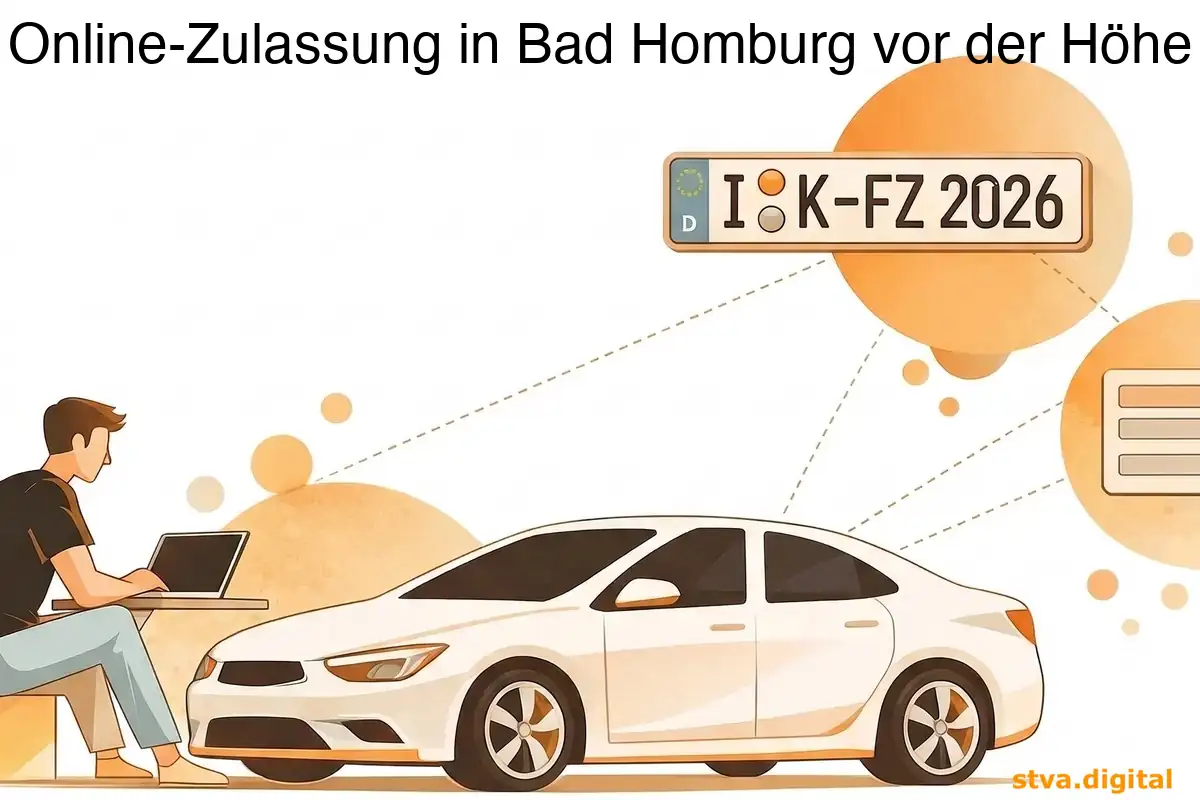 Digitale Zulassung, Wiederzulassung und Adressänderung von Fahrzeugen in Bad Homburg vor der Höhe.