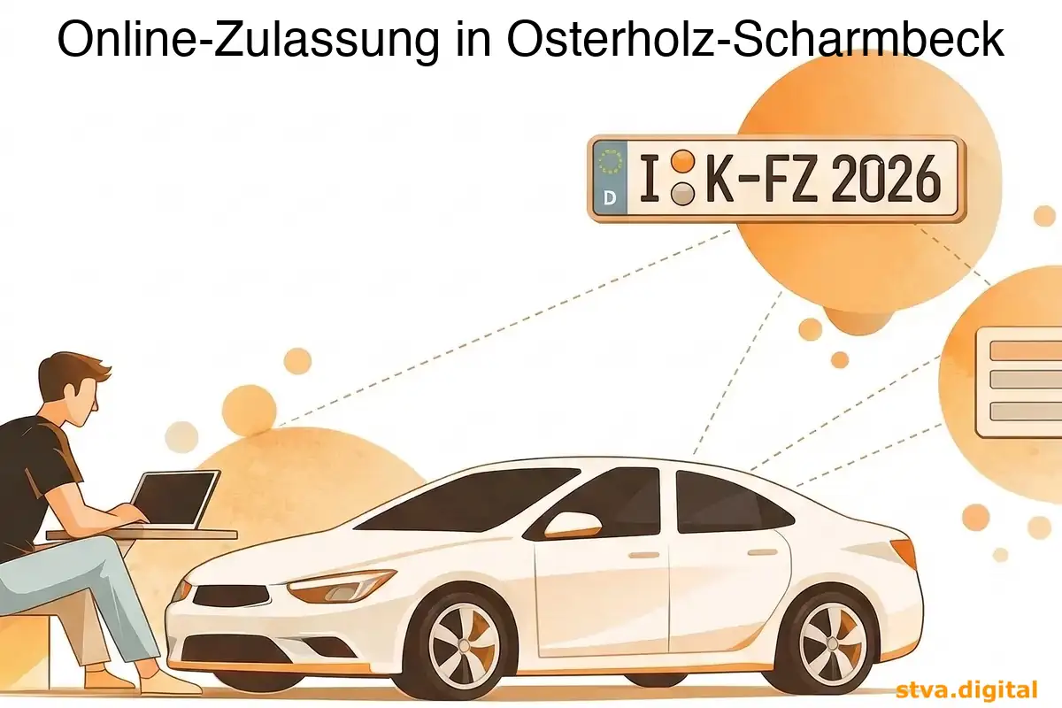 Digitale Zulassung, Wiederzulassung und Adressänderung von Fahrzeugen in Osterholz-Scharmbeck.