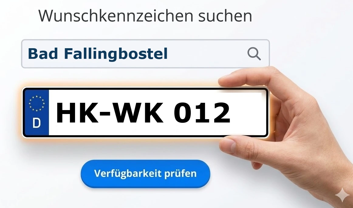 Wunschkennzeichen in Bad Fallingbostel online reservieren.
