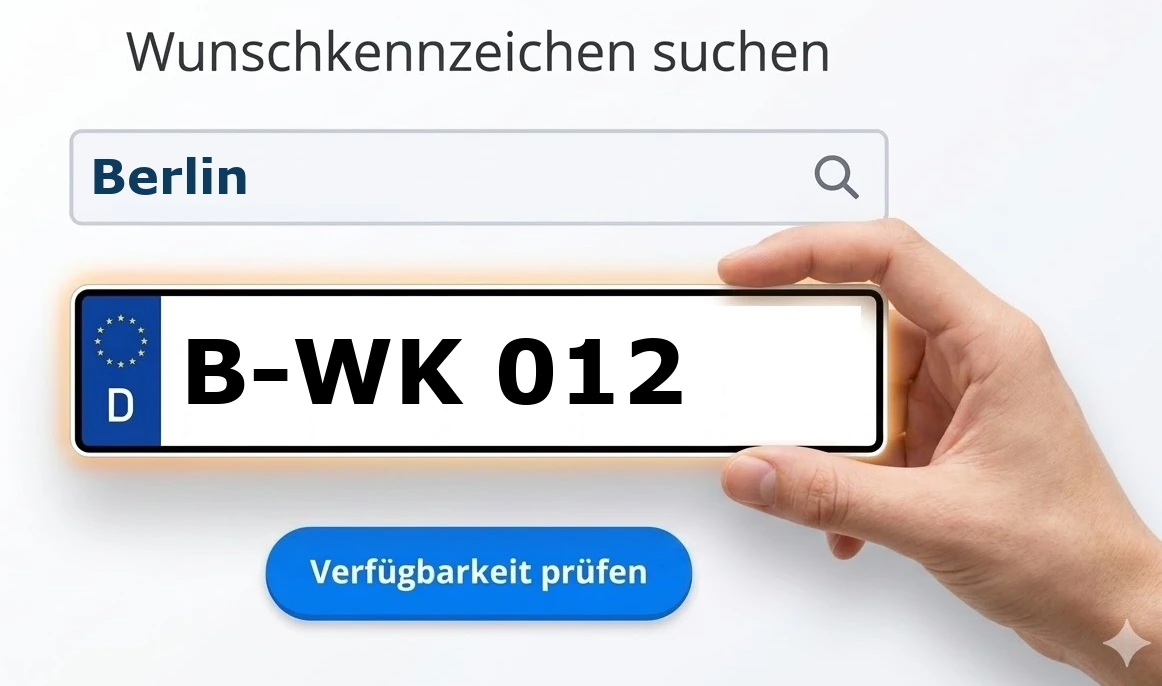 Wunschkennzeichen in Berlin online reservieren.