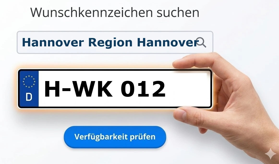 Wunschkennzeichen in Hannover (Region Hannover) online reservieren.