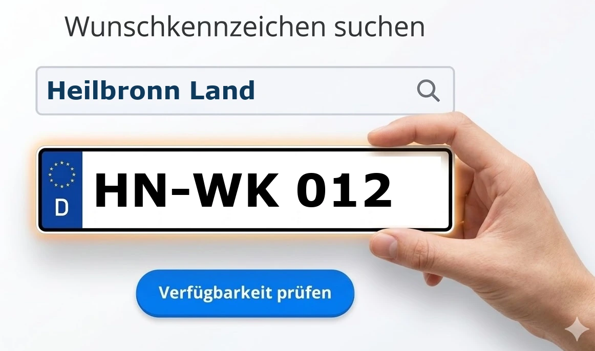 Wunschkennzeichen in Heilbronn (Land) online reservieren.
