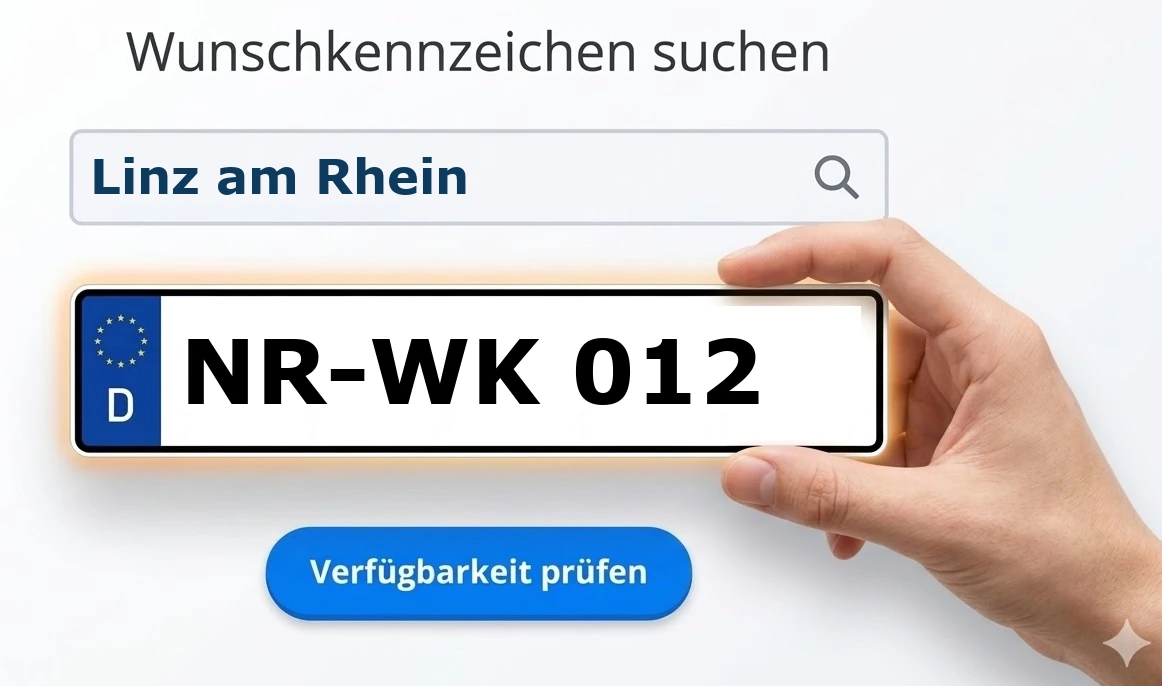 Wunschkennzeichen in Linz am Rhein reservieren.