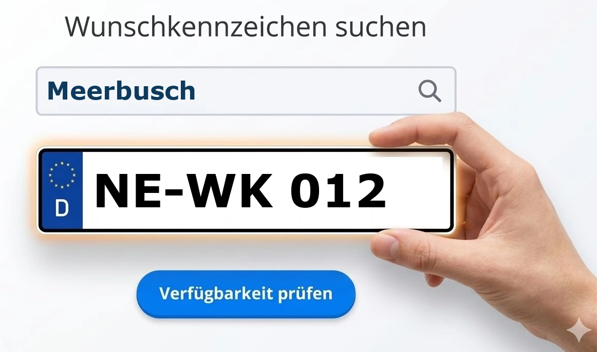 Wunschkennzeichen in Meerbusch online reservieren.