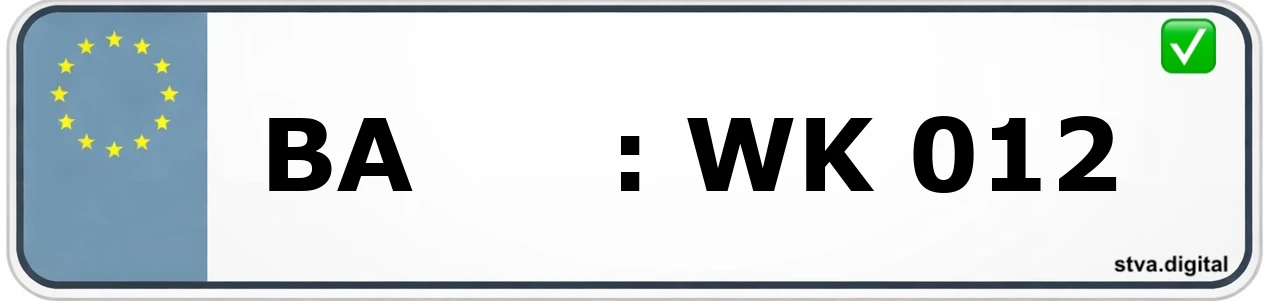 Kfz-Kennzeichen-Kürzel BA – wird in Bamberg verwendet