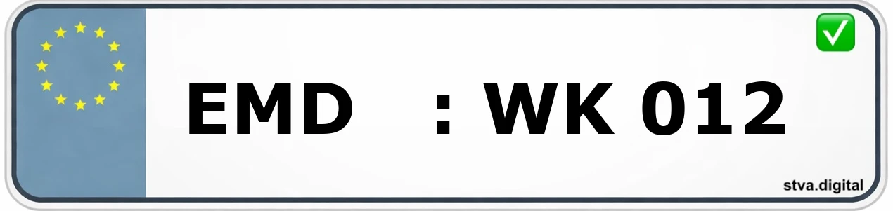 Kfz-Kennzeichen-Kürzel EMD – wird in Emden verwendet