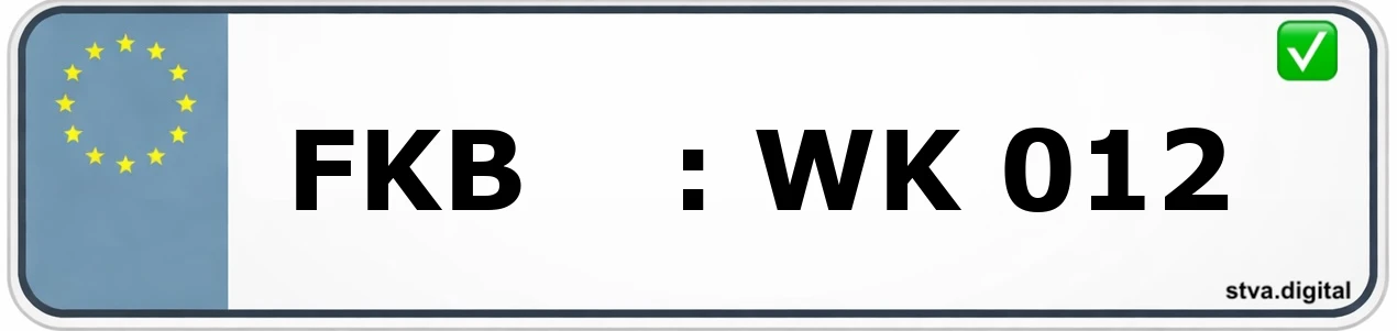 Kfz-Kennzeichen-Kürzel FKB – wird in Bad Wildungen verwendet