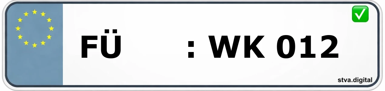 Kfz-Kennzeichen-Kürzel FÜ – wird in Fürth verwendet