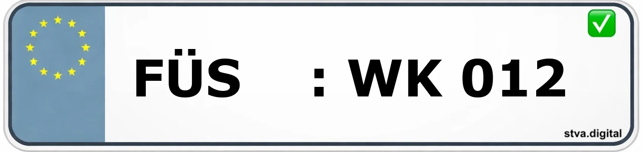 Kfz-Kennzeichen-Kürzel FÜS – wird in Füssen verwendet