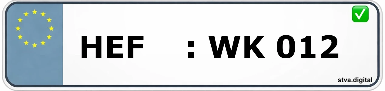 HEF – Kennzeichen Bad Hersfeld Kfz-Kennzeichen-Kürzel HEF – wird in Bad Hersfeld verwendet