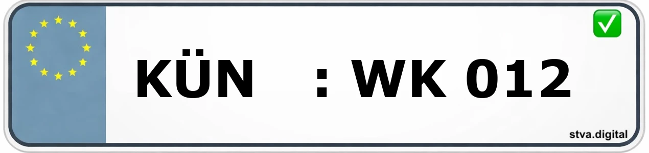 Kfz-Kennzeichen-Kürzel KÜN – wird in Künzelsau verwendet