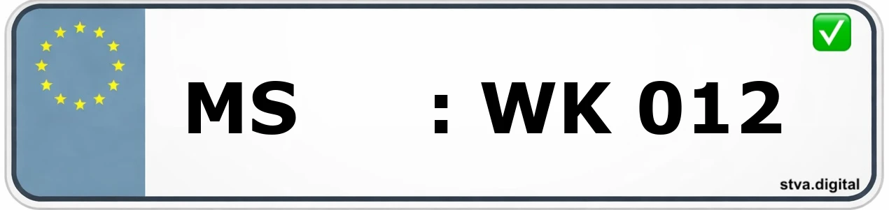 Kfz-Kennzeichen-Kürzel MS – wird in Münster verwendet