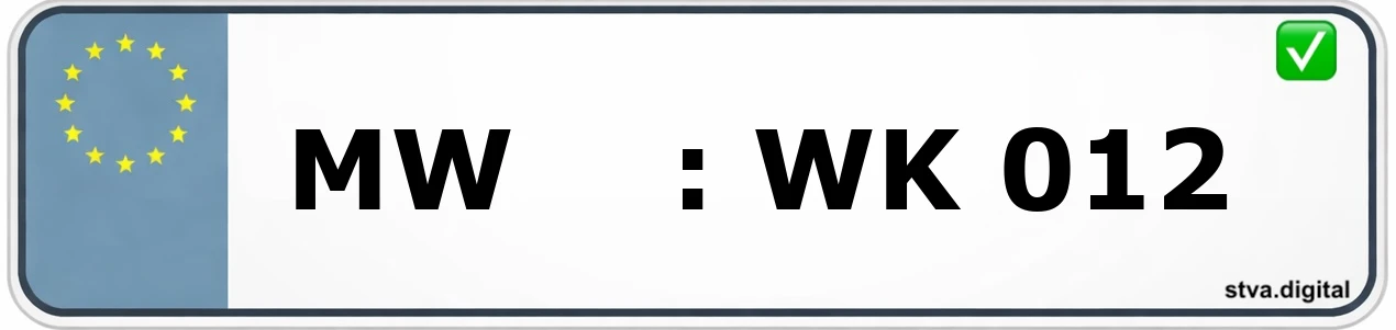 Kfz-Kennzeichen-Kürzel MW – wird in Frankfurt verwendet