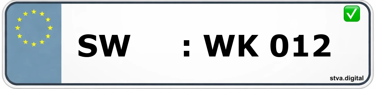 Kfz-Kennzeichen-Kürzel SW – wird in Schweinfurt verwendet