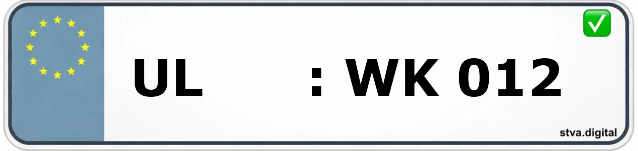 Kfz-Kennzeichen-Kürzel UL – wird in Ulm verwendet