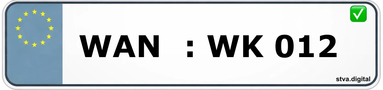 Kfz-Kennzeichen-Kürzel WAN – wird in Herne verwendet