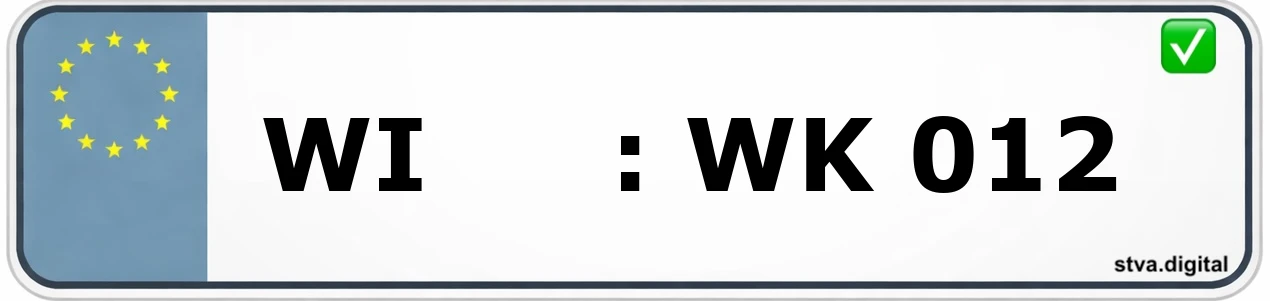 Kfz-Kennzeichen-Kürzel WI – wird in Wiesbaden verwendet