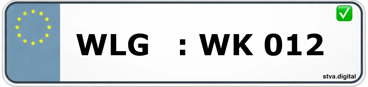 WLG – Kennzeichen Anklam Kfz-Kennzeichen-Kürzel WLG – wird in Anklam verwendet