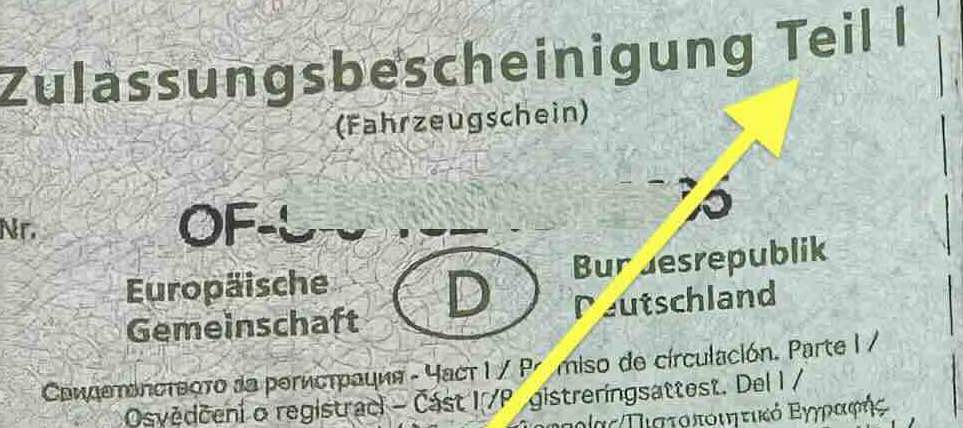 Ausschnitt aus einer Zul.B 1