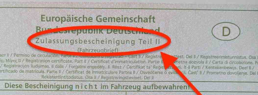 Ausschnitt aus einer Zul.B 2