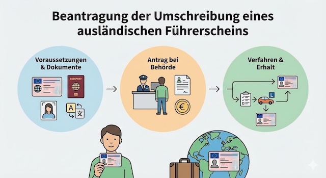 Beantragung der Umschreibung eines ausländischen Führerscheins
