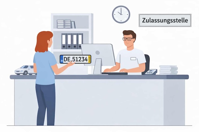 Beantragung des Kurzzeitkennzeichens