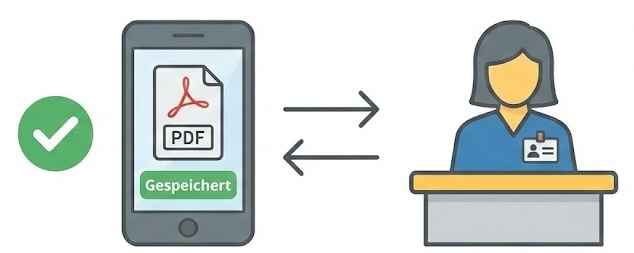 Bestätigung speichern