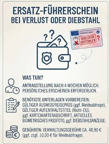 Ersatzführerschein bei Verlust oder Diebstahl