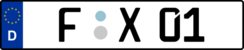 F: Steht für Frankfurt am Main