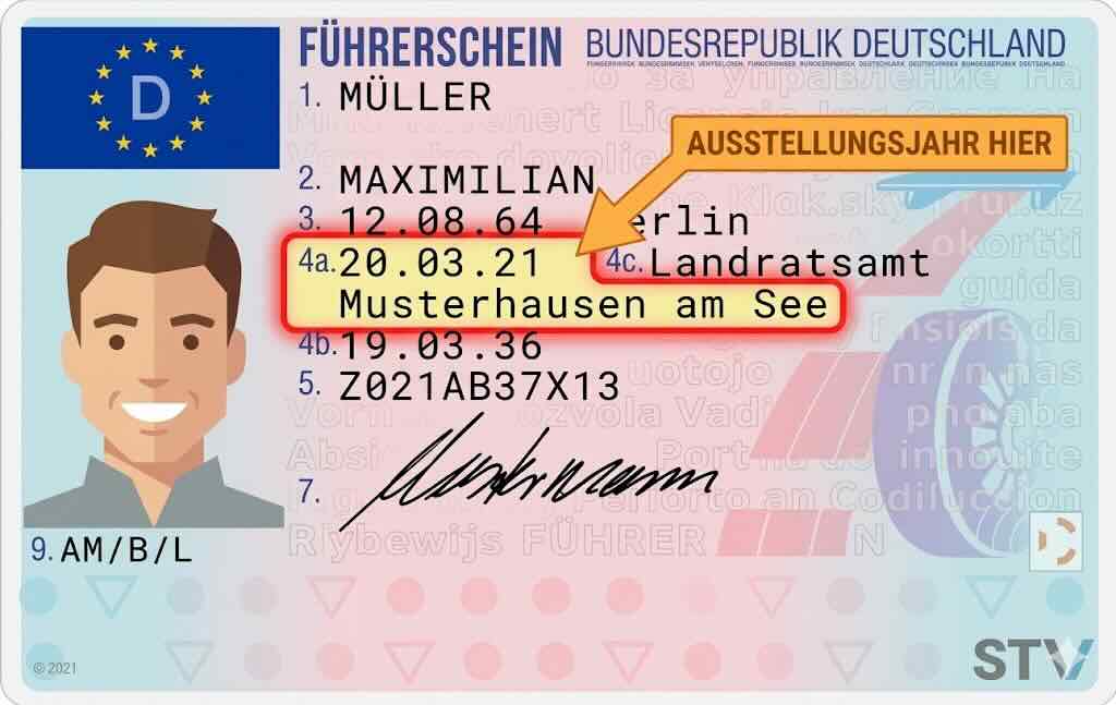 Führerschein Ausstellungsdatum Feld 4a