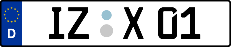 IZ- Steht für Itzehoe (Kreisstadt des Kreises Steinburg)
