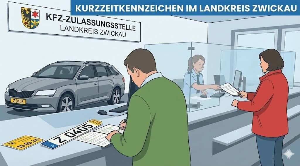 Kurzzeitkennzeichen im Landkreis Zwickau