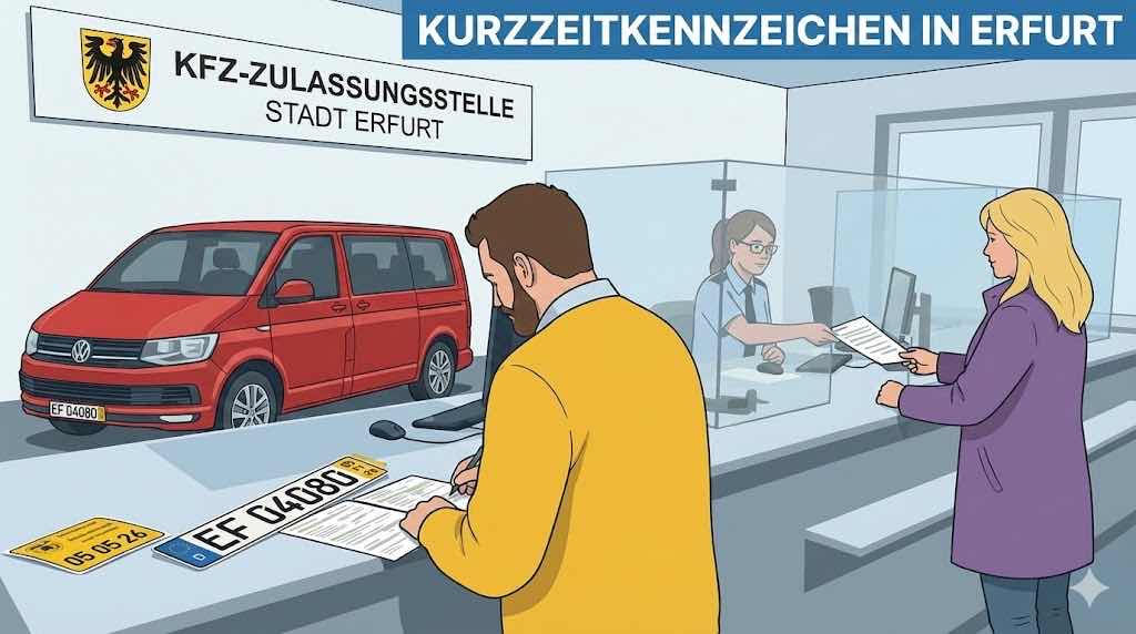 Kurzzeitkennzeichen in Erfurt