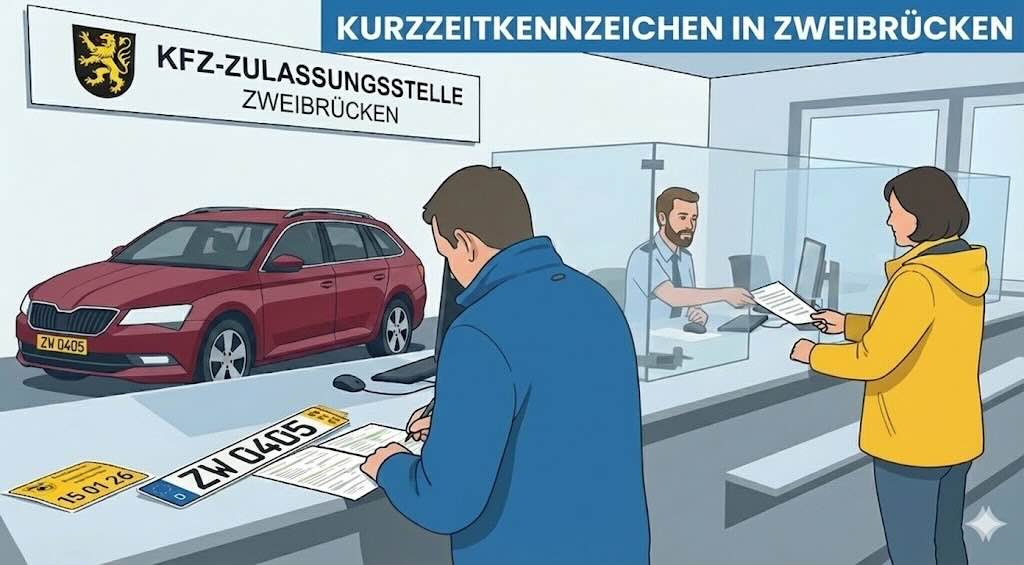 Kurzzeitkennzeichen in Zweibrücken