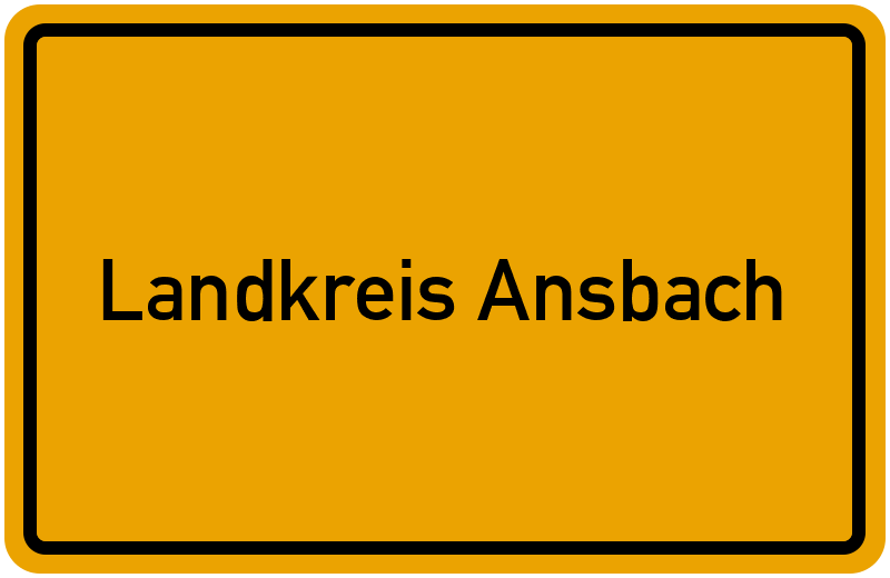 Ortsschild Landkreis Ansbach