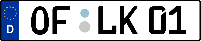 OF- Steht für Landkreis Offenbach
