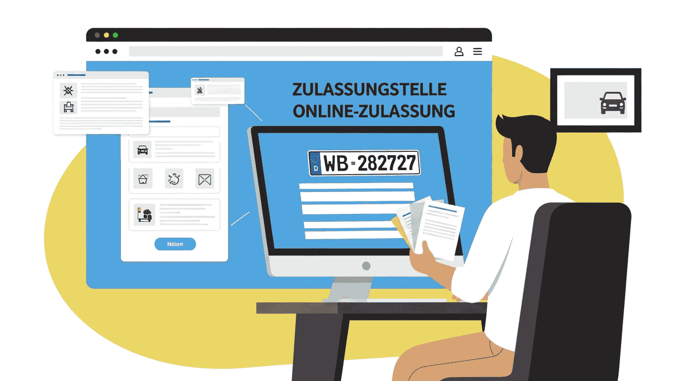 Online-Zulassung eines Fahrzeugs