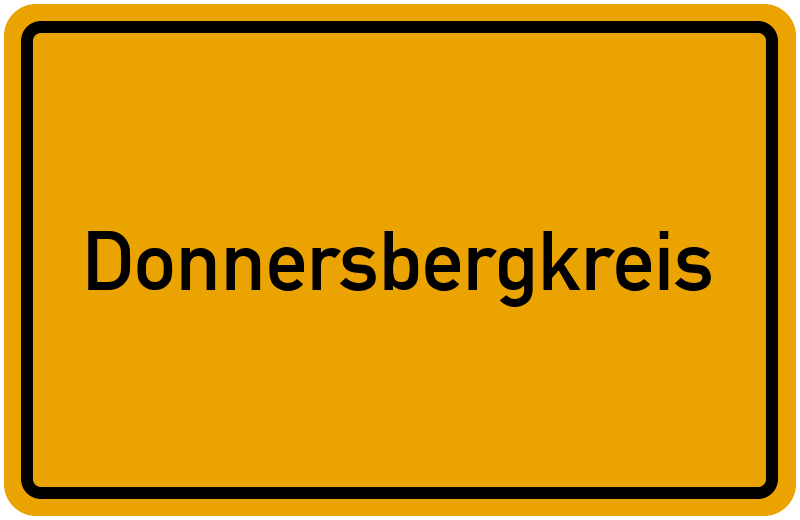 Ortsschild Donnersbergkreis