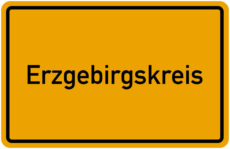 Ortsschild Erzgebirgskreis