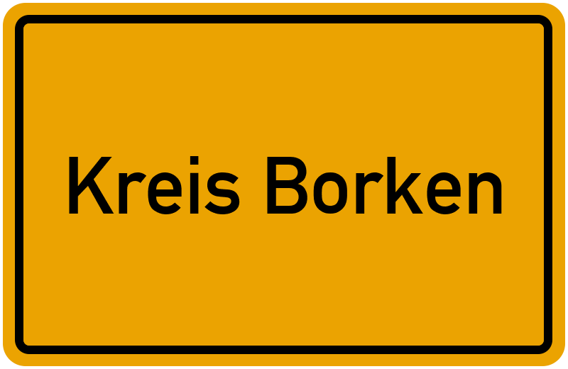 Ortsschild Kreis Borken
