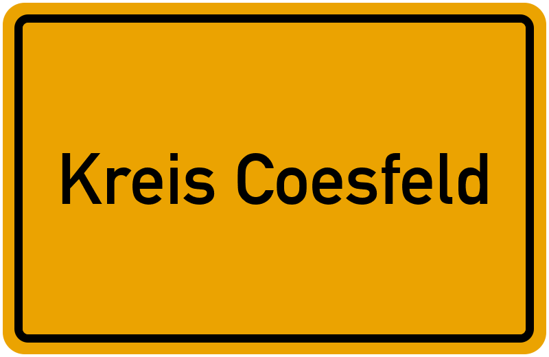 Ortsschild Kreis Coesfeld